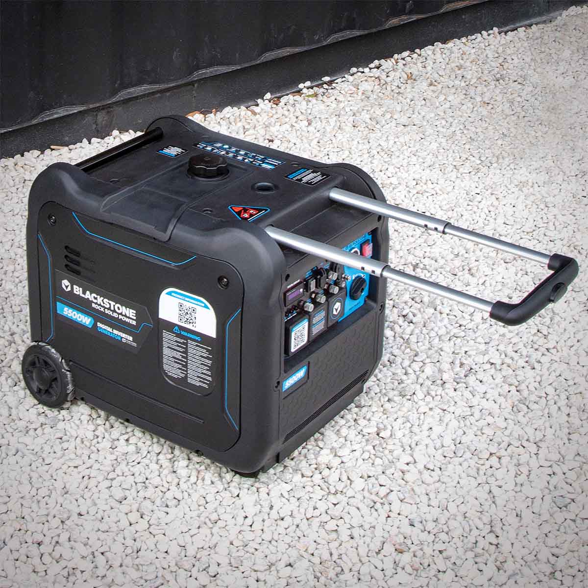 A workhorse in the Blackstone lineup, the Blackstone 5500w Digital Inverter Power Generator delivers power off the grid for residential outages, agriculture and trade needs. Featuring Blackstone's reliable energy & 3 year warrnty, this generator offers 5500 watts of powerful, clean energy, and other recreational needs